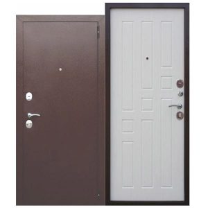 Дверь входная ГАРДА Муар 8 мм медный антик/белый ясень